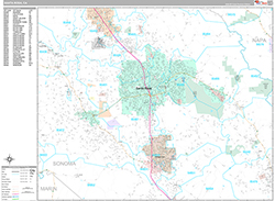 Santa Rosa Wall Map Premium Style 2026